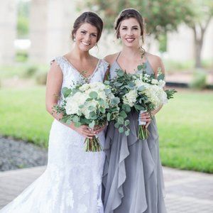 Grey Bridesmaids dress